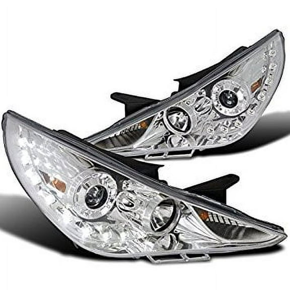 Spec-D Tuning 2LHP-SON11-TM Sonata Chrome SMD LED Daytime Running DRL Projector Headlights