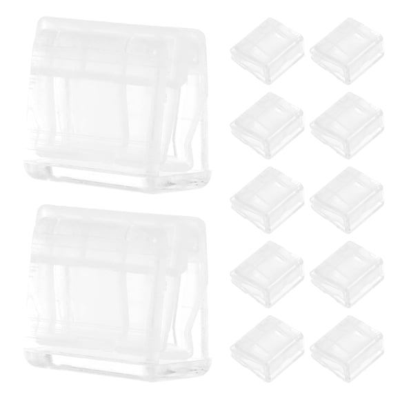 Minkissy 20pcs Plastic Bulldog Clip Transparent Simple Design Office Workers Memo Holding