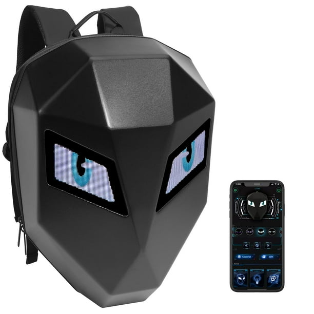 Mochila LED Ruconla LED Knight Hard Shell con pantalla programable
