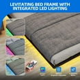 thumbnail image 5 of Dextrus Full Size Floating Bed Frame with LED Lights and Charging Station, Easy Assembly Heavy Duty Metal Platform Bed, No Box Spring Required (Black), 5 of 9