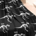 thumbnail image 3 of Skeleton Dinosaurs Labels Blanket,Comfortable Soft Flannel Throw Blanket,All Season,Warm Lightweight Blankets for Sofa Bed Couch Living Room Chair,30"x40", 3 of 4