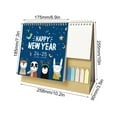 12 Month Desk Calendar from July 2024 to 2025 Multifunctional Pocket