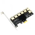 thumbnail image 1 of PCIe 1 a 7 USB3.0 7 USB Sockets Riser Extender Adaptador Tarjeta para 7 / Oro Jinwen elevador pcie, 1 of 8