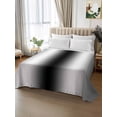 thumbnail image 2 of Black Grey White Full Size Flat Sheet, Wrinkleproof & Fadeproof Cooling Flat Bed Sheet Only, Farmhouse Ombre Color Modern Simple Breathable Soft Bedding Top Sheets 81 x 96 Inches, 2 of 8