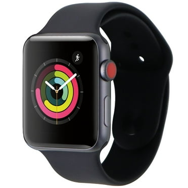Apple Watch Series 3 Space Gray 42mm A1861 (GPS   Cellular) Black Sport Band (Used)