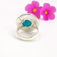 thumbnail image 6 of SATYAVIE JEWELLERY Handmade Silver Ring 925 Sterling Silver Ring for Women London Blue Topaz Gemstone Ring Daily Wear Ring Round Gemstone Ring Size US 11, 6 of 6