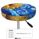 thumbnail image 4 of Balery Whimsical Sunflowers Night Sky Fundas de asiento para taburete de bar redondo de tela de terciopelo ajustables que protegen de arañazos y manchas para sillas de 14 a 17 pulgadas.-14 inch, 4 of 7