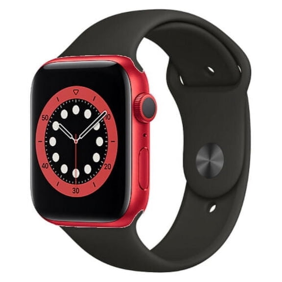 Pre-Owned Apple Watch Series 6 GPS   Cellular 44 mm Red Aluminium Black Sport Band