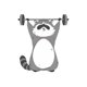 thumbnail image 2 of Camiseta de verano para mujer con Cuello Redondo1pc Women'S Casual Crew Neck T-Shirt with Fun Raccoon Weightlifting Print, Polyester Knit Fabric, Medium Stretch, Animal Pattern, All-Season Comfort F, 2 of 6