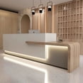 thumbnail image 4 of Pulpit Front Reception Desks Podium Restaurant Tables Pulpitos Standing Office Shop Counter Bar Register Bureau Shop Furniture My Lux Decor Round, 4 of 14