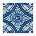 thumbnail image 4 of HAOXIT Blue Tile Bordered Tabletop for Spring Summer Decorations, Picnics and Dinner Parties - Indoor Outdoor, Stain and Water Resistant, , Square 40*40, 4 of 8