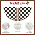 thumbnail image 4 of Daiia Black and White Checkerboard Drawing Merry Christmas Tree Skirt , Xmas Large Lace-up Tree Skirt, Santa Snowflakes Rustic Home Decorations New Year Party Farmhouse Decor-48", 4 of 7