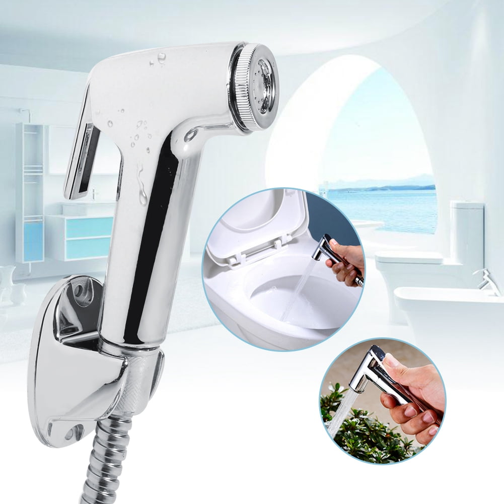 Fdit Multifunctional ABS Bathroom Handheld Toilet Bidet Shower Sprayer Hose Holder Wall Bracket