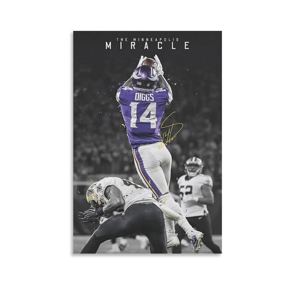 Stefan Diggs Canvas Poster Art Poster Canvas Painting Decor Wall Print Photo Gifts Home Modern Decorative Posters 12x18inch(30x45cm)