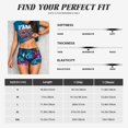 thumbnail image 2 of Yiaed Colorful Tropical Leaves Print Women's Athletic Shorts Running Shorts Sporty Short High Waisted Elastic Workout Shorts for Yoga Gym Running & Sports -Small, 2 of 8