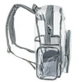 thumbnail image 4 of Heavy Duty Clear Backpack with Mesh Organizer, Clear Bookbag (Large, Gray), 4 of 11