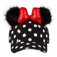 thumbnail image 1 of Gorra de béisbol Disney Minnie Mouse con lunares y pompones, color negro, 1 of 2