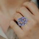 thumbnail image 3 of Delicate Flower Ring Ceramic Women Ring Jewelry Set, 3 of 5