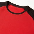 thumbnail image 7 of DeHolifer Men's T-Shirts Crewneck Reglan Sleeve Long Sleeve Color Block Waffle T-Shirts Tops Red L, 7 of 7