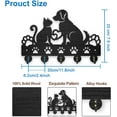 thumbnail image 2 of Colgador de llaves para pared con forma de gato y perro, 11,8 x 7,8 pulgadas, con forma de huella de pata de animal, con forma de corazón, para montar en la pared con 5 ganchos de aleación., 2 of 9