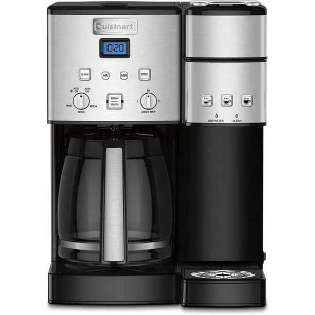 Cuisinart SS-15P1 Coffee Center Cafetera de 12 tazas y cafetera de un solo servicio, plata Cuisinart SS-15P1