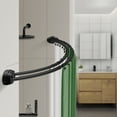 thumbnail image 2 of Utopia Alley Rustproof Wall Mounted Aluminum Double Curved Shower Curtain Rod, Screw Mount Rod, Stronger and More Secure Than Tension, Adjustable Double Shower Rod from 45" to 72", Expandable (Black), 2 of 11