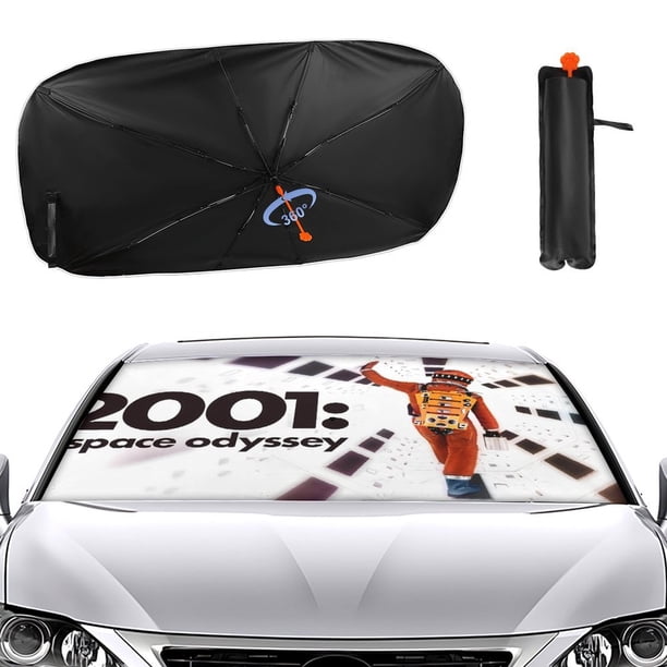 2001: Una Odisea en el Espacio Sombrilla Solar para Auto - Protector de Parabrisas Plegable | Cortina Solar Delantero | Bloqueo UV y Aislamiento de Calor 133x73cm