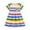 Multicolor, variant on Girls Summer Dresses Casual Sundress Short Sleeve Rainbow Stripe Prints Princess Dance Party Cute Dresses For Girls Multicolour Size 6-7 Years