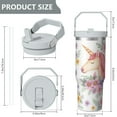 thumbnail image 5 of 1pc Horse 30oz Tumbler with Straw & Handle - Insulated Stainless Steel Cup | Holiday Gift for Man Women (Christmas, Valentine's, Birthday), 5 of 7