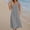 Gray, variant on Solid Dress for Women Summer Cotton linen Casual Breathable Lightweight Juniors Midi Dress Soft