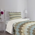 thumbnail image 5 of Ambesonne Geometric Quilted Bedspread Set 2 Pcs, Half Circle Waves, Twin Size, Multicolor, 5 of 6