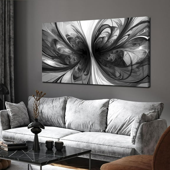 Aaheei Black and White Pictures for Wall Abstract Art Wall Decor for Living Room Bedroom Office Wall Art