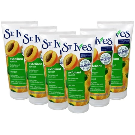 St. Ives Face Scrub, Apricot 6 oz (Pack of 6)