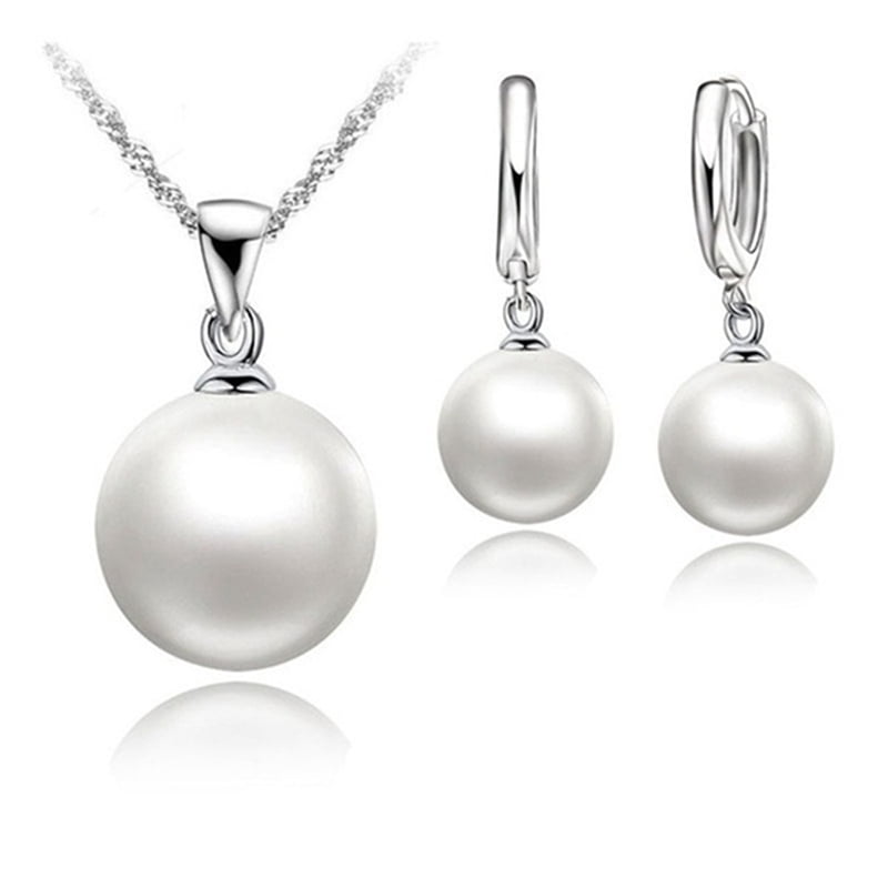 sterling silver pearl jewelry sets