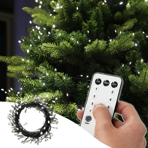 LSLJS String Lights, 8 Modes With Timer Function, Water Proof Indoor Outdoor Lights Plug In for Home Yard Wedding Holiday, Light Post