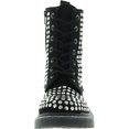 thumbnail image 2 of Wild Pair  Womens Ryderr Microsuede Combat & Lace-up Boots Black 10 Medium (B,M), 2 of 3