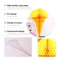 thumbnail image 7 of Walbest 1pc 12.6" Ice Cream Decoration Wedding Birthday Hanging Decor, Foldable Vibrant Color Honeycomb Ice Cream Ball Centerpiece Party Accessory Yellow, 7 of 7