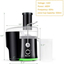 Juicer Machine, Centrifugal Juicer with 3-Inch Wide Mouth, BPA-Free Stainless Steel Juice Maker with 2-Speed Control, Masticating Juice Extractor for Fruit Vegetable