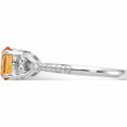 thumbnail image 5 of 10K White Gold Citrine And Diamond Ring (Size 7) Made In India 10xb296, 5 of 6