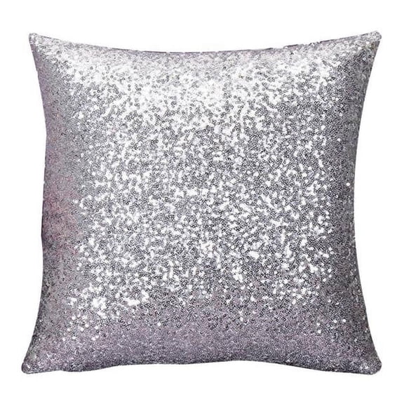 NSESSHome Solid Color Glitter Sequins Home Office Decorative Pillowcase Throw Pillow Cushion Cover 15.7 x 15.7 Inches