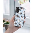 thumbnail image 5 of WIRESTER Shockproof Soft Rubber Cover Case for Apple iPhone 16 Plus 6.7" 2024, French Bulldog Funny Playful Postures On Light Blue Background, 5 of 5