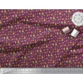 thumbnail image 3 of Soimoi Pink Poly Georgette Fabric Leaves,Insect & Floral Artistic Fabric Prints by Yard 42 Inch Wide, 3 of 3