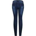 thumbnail image 2 of 2Luver, Women's, Stretchy 5 Pocket Dark Denim Skinny Jeans, Denim Blue, 5, 2 of 2