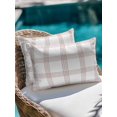 thumbnail image 3 of Outdoor Pillows Waterproof, Brown Buffalo Plaid Throw Pillows with Inserts Included, Farmhouse Checkered Watercolor Indoor Outdoor Decorative Lumbar Pillow for Bed/Couch/Patio 12"x20", 1Pcs, 3 of 8