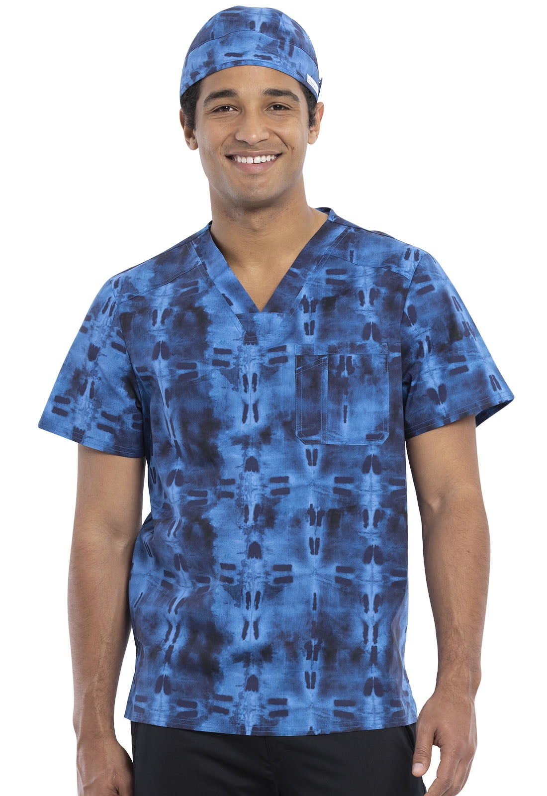 Cherokee Prints Men & Women Scrubs Hat CK513, One Size, Geo Tie Dye