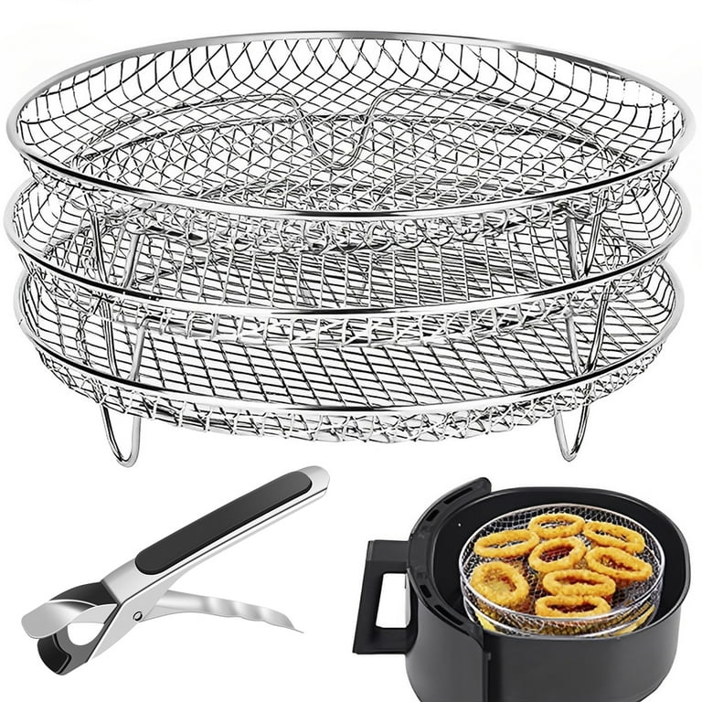 Air Fryer Rack With Anti-scalding Clip Stainless Steel Removable