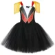 thumbnail image 3 of Disfraz de maestro de ceremonias de circo para niña, con borlas negras, charreteras, vestido de tutú de El Gran Showman, ropa de fiesta de carnaval de Halloween para niños, 3 of 5