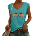 thumbnail image 2 of Camiseta sin mangas con cuello en V y estampado informal a la moda para mujer Pompotops lopia1000058, 2 of 4