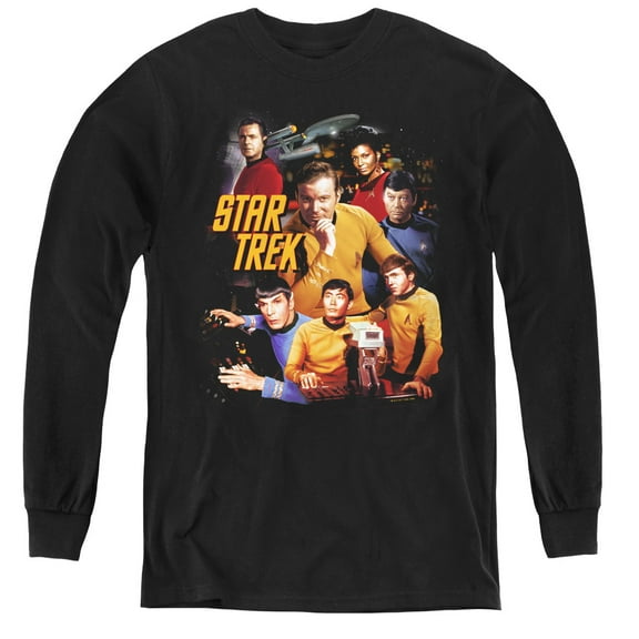 Star Trek - At The Controls - Youth Long Sleeve Shirt - Large