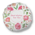 thumbnail image 1 of Roses Rouges Motif de Buisson Fleurs Ronde Jeter Oreiller Décoration Coussin, 1 of 3
